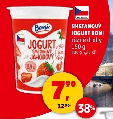 Jogurt smetanový ochucený Boni