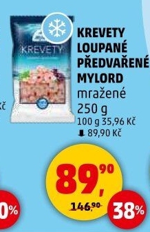 Krevety předvařené mražené Mylord