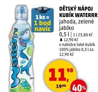 Ochucená voda Waterrr Kubík