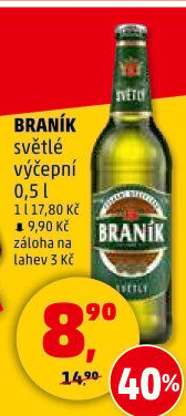 Pivo světlé výčepní 10° Braník