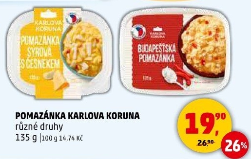 Pomazánky Karlova Koruna