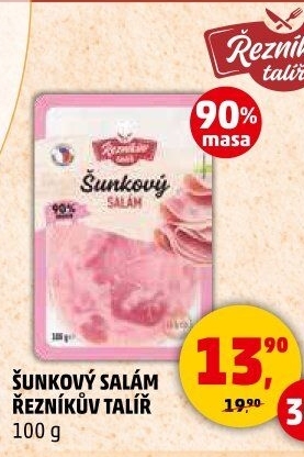 Salám šunkový Řezníkův talíř