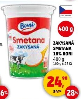 Smetana zakysaná Boni 18%
