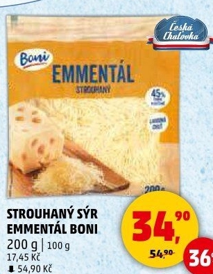 Sýr Ementál strouhaný Boni