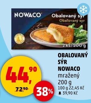 Sýr obalovaný mražený Nowaco
