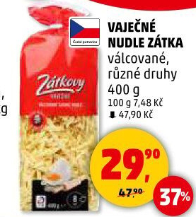 Těstoviny vaječné Zátkovy