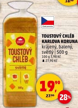 Toustový chléb Karlova Koruna