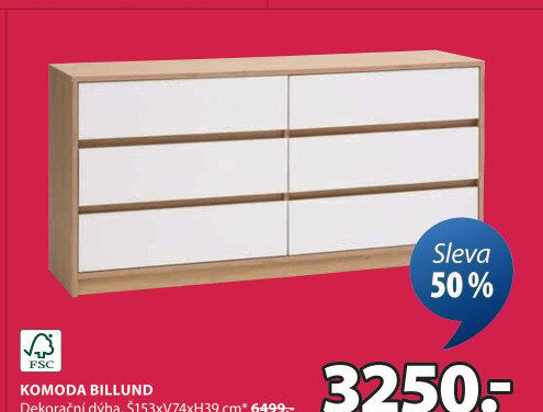COD BILLUND 3+3 white/oak