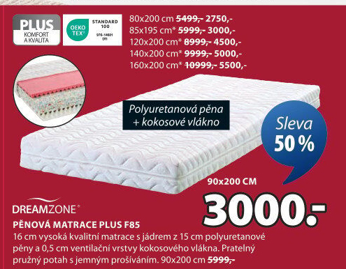 Pěnová matrace Plus Dreamzone