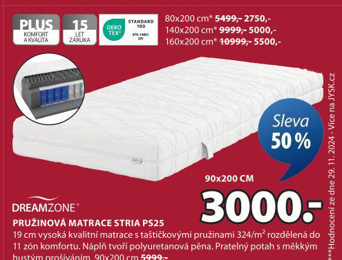 Pružinová matrace Plus Dreamzone