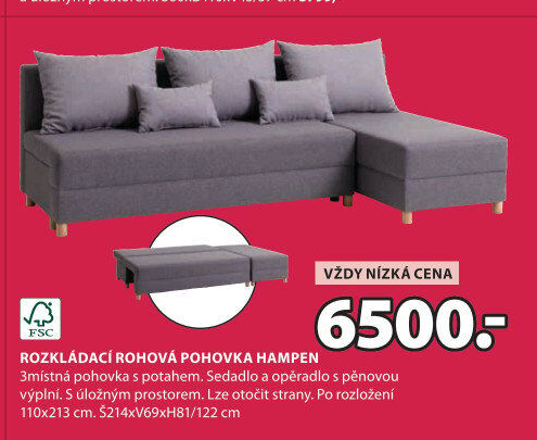 Rozkládací pohovka Hampen