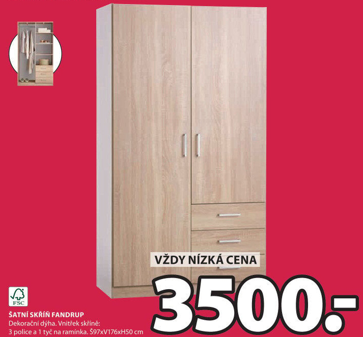 Šatní skříň Fandrup