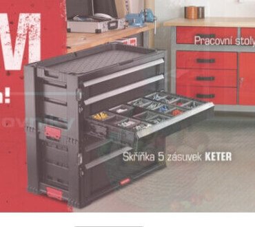 Skříňka 5 zásuvek KETER - UNI HOBBY akcniletaky.com