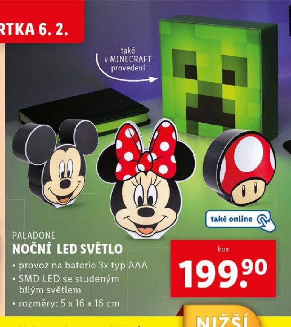 Paladone noční LED světlo