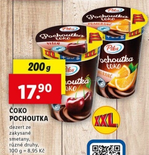 Dezert z kysané smetany Pochoutka Pilos