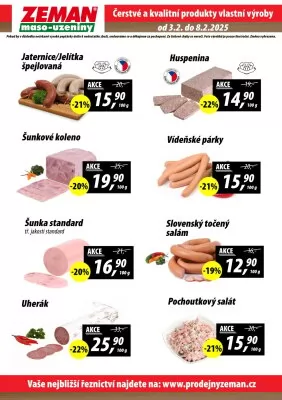 akční leták ZEMAN maso - uzeniny 3.2.2025-8.2.2025