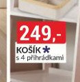 KOŠÍK s 4 přihrádkami