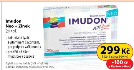 Doplněk stravy Imudon Neo + Zinek