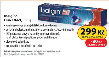 Krém proti bolesti Duo effect Ibalgin