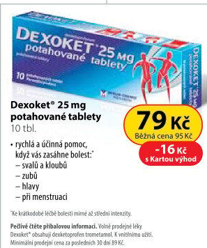 Tablety proti bolesti Dexoket