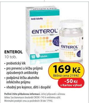 Tablety proti průjmu Enterol