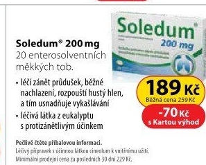 Tobolky proti kašli 200 mg Soledum
