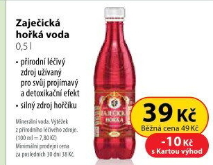 Zaječičká hořká minerální voda 500 ml