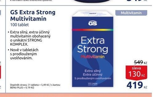 GS Extra Strong Multivitamin 100 tablet