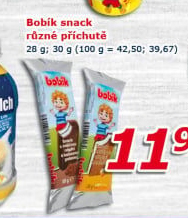 Dezert mléčný snack Bobík