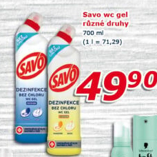 Gelový čistič WC Savo