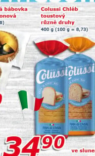 Italský toustový chléb Pan di Casa Colussi