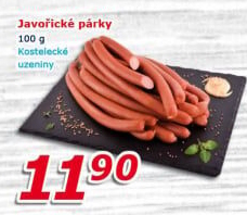 Párky javořické Kostelecké uzeniny