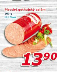 Salám Gothaj Maso uzeniny Písek