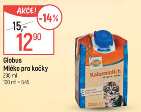 Mléko pro kočky Globus