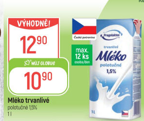 Mléko trvanlivé Pragolaktos- 1,5% polotučné