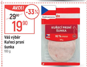 Šunka kuřecí prsní Váš Výběr