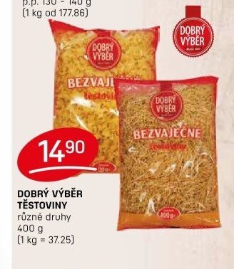 Dobrý výběr těstoviny