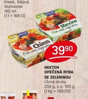 Nekton opečená ryba se zeleninou