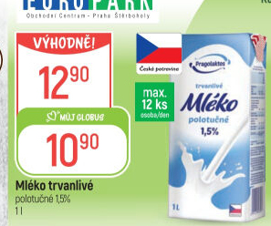Mléko trvanlivé Pragolaktos- 1,5% polotučné