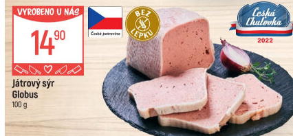 Paštika játrový sýr Globus