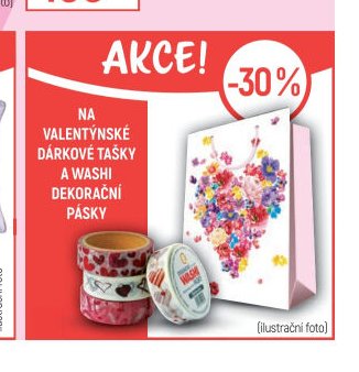 Valentýnské dárkové tašky a Washi dekorační pásky