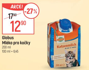 Mléko pro kočky Globus