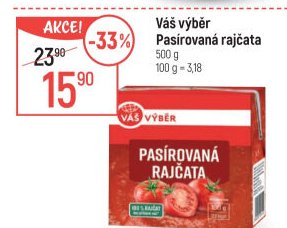 Pasírovaná rajčata Váš Výběr