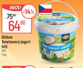 Bílý jogurt smetanový Globus
