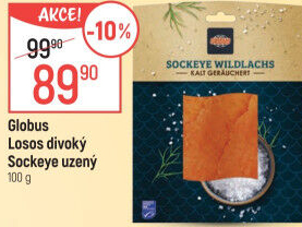 Losos divoký Sockeye uzený Globus