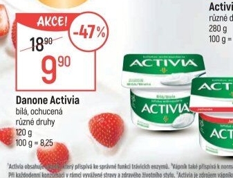 Bílý jogurt Activia Danone