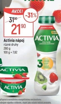 Jogurtový nápoj Activia Danone