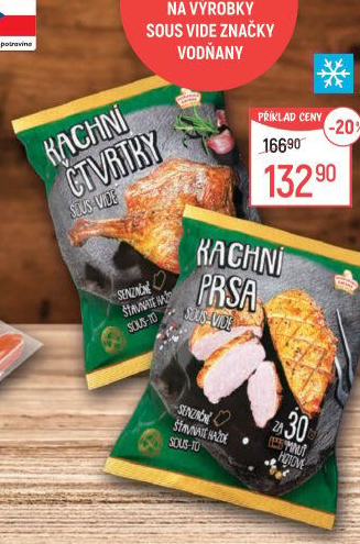 Kachní čtvrtky Sous vide Vodňanská kachna