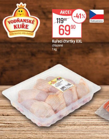 Kuřecí čtvrtky Vodňanské kuře