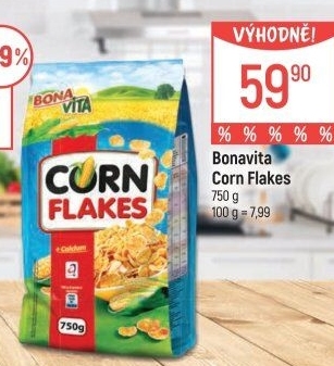 Lupínky kukuřičné Corn Flakes Bonavita